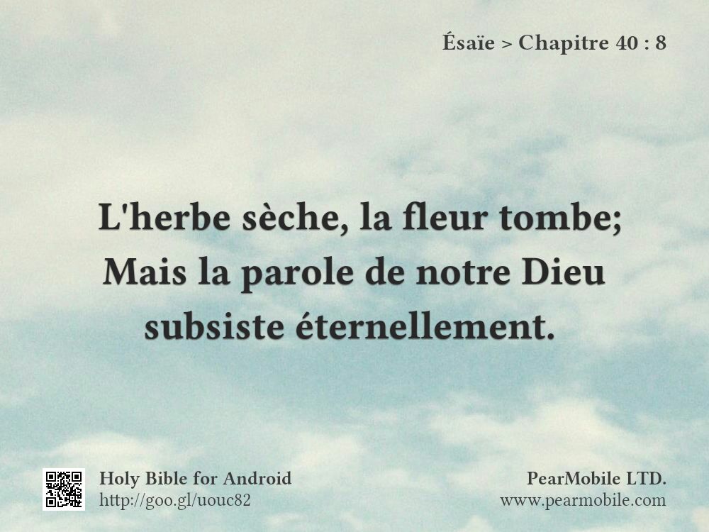 Ésaïe, Chapitre 40:8